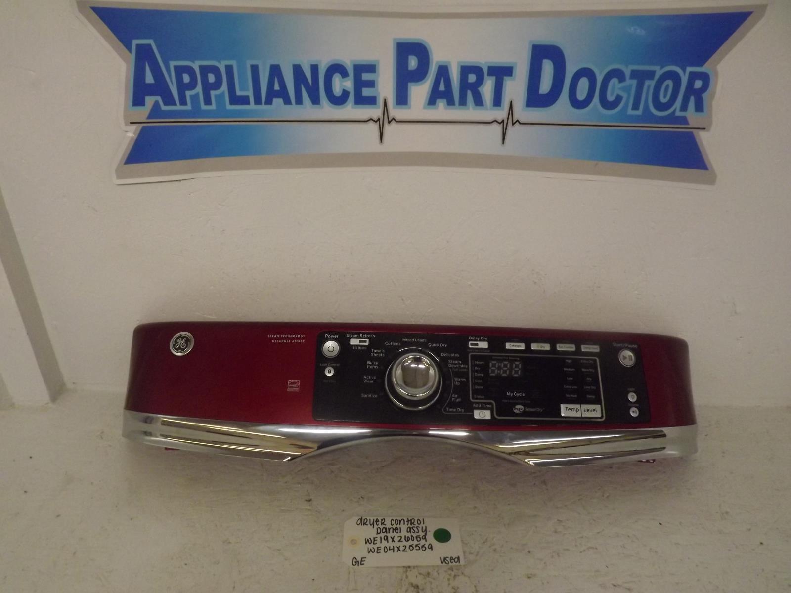 GE Dryer WE19X26059 Control Panel Assembly Used GE Dryer WE19X26059 Control Panel Assembly Used